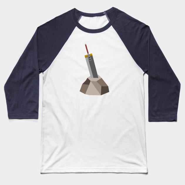 Buster Sword In The Stone Baseball T-Shirt by inotyler